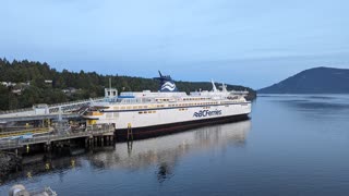 Ferry docked at port